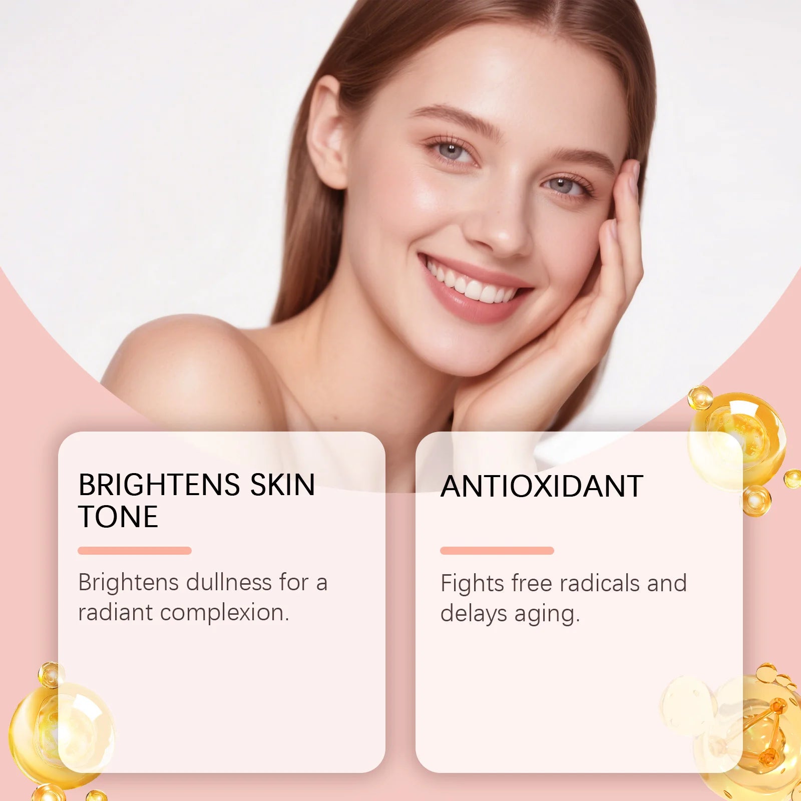 5 IN 1 Face Serum Vitamin C Niacinamide Facial Serum Brightening Anti-Aging Dark Spot Corrector Hyaluronic Acid Hydrating Serum Qme