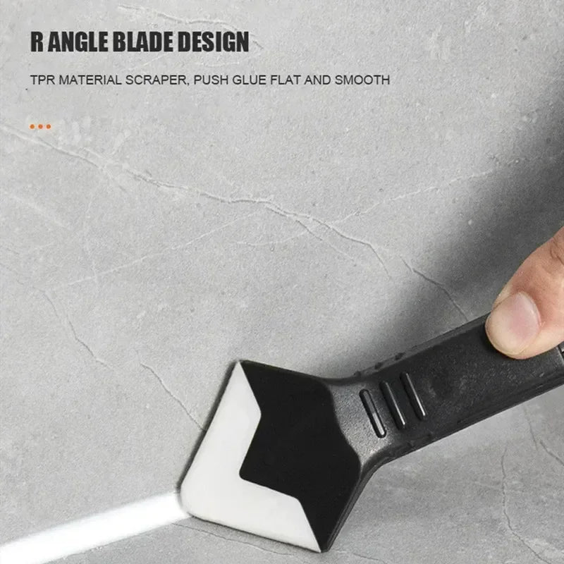 5-in-1 Silicon Scraper Silicone Tool Smooth Grouting Kit Scraper Squeegee Clean Glass Windows Cleaning Tool Home Household Tools Qme