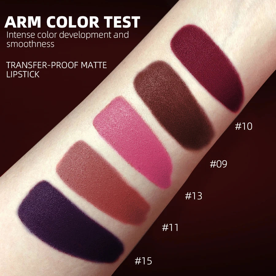 15 Colors Nude Velet Matte Lipstick Pencil Waterproof Long Lasting Qme