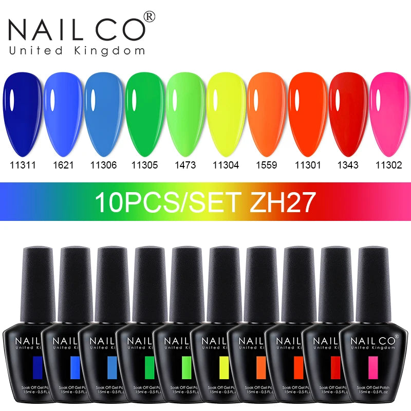 NAILCO Jelly Macarone Gel Polish Nail Art All Manicure Semi-permanent Qme NC-10H-ZH27