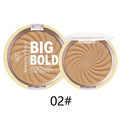 3-color Powder Brightens Face Bronze Pressed Waterproof Gloss Makeup Qme B