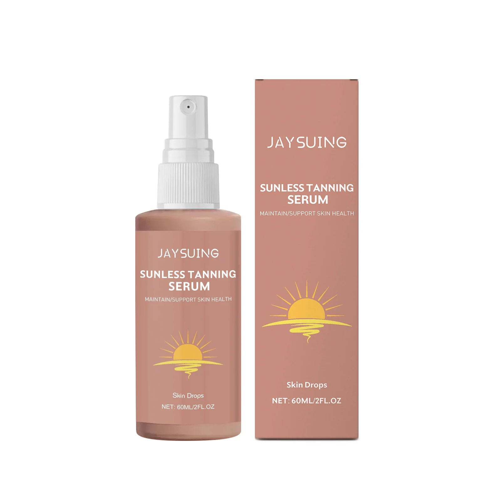 Herbal Self Tanning Essence Spray Sunless Tanning Enhance Skin Melanin Liquid Bronzer Natural Tanner For Body Face Nourishing Qme 60ml Boxed