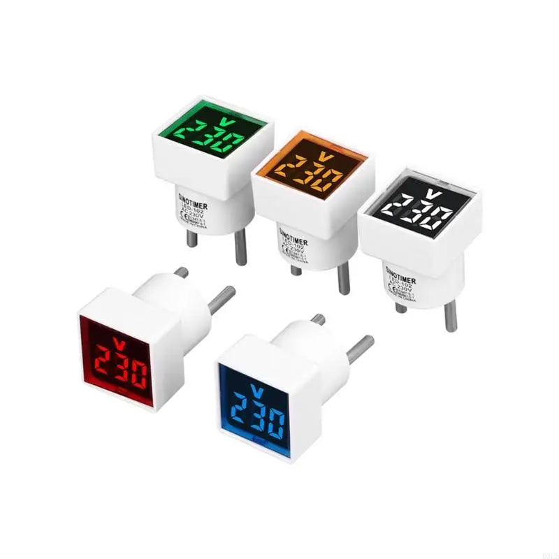 LED Digital Voltmeter AC220V 230V Voltages Indicates Square Meter Qme