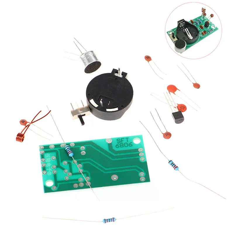 FM Stereo Radio Transmitter DIY Microphone DC 3V Soldering Practice Qme
