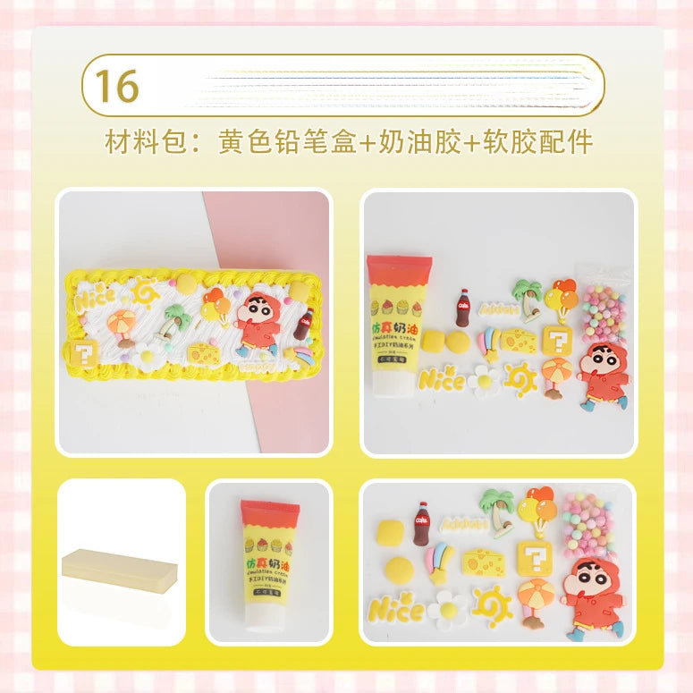 Hello Kitty DIY Pencil Case Student Craft Cream Glue Creative