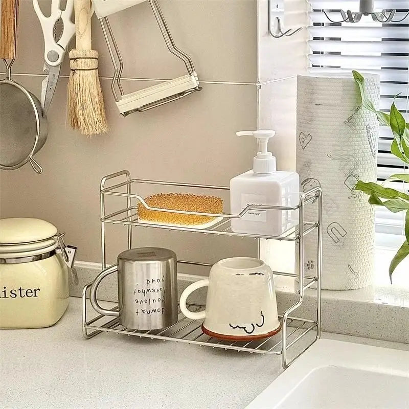 Bathroom Toiletries Cup Organizer Racks Kitchen Countertop Storage Qme