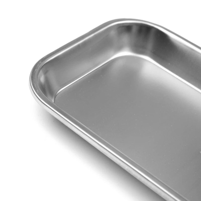 Kitchen Tray Stainless Steel Square Storage Nail Tattoo Dental Qme