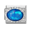 2026 Y2K Shiny Opal Gems Oval Bright Italian Charm Links Fit 9mm Stainless Steel Bracelet Women Jewelry DIY Making Dropshipping Qme Style 1