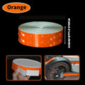 Car Reflective Tape Auto Safety Warning Sticker Reflector Protective Tape Strip Film for Trucks Auto Motorcycle Qme Orange 9m 2.5cm