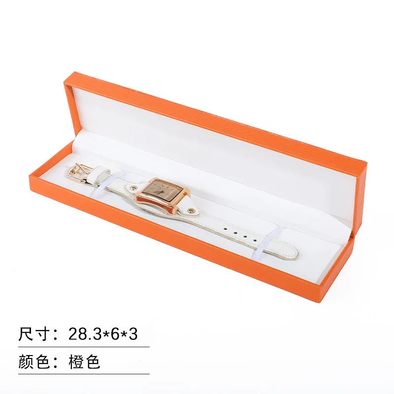 Single Watch Gift Box with Pillow Premium PU Leather Wristwatch Display Case Organizer and Watch Case for Gift Qme