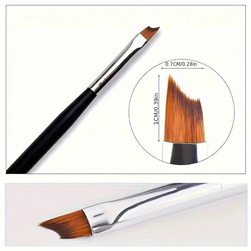 1/3pcsNail Gradient Brush, 6.54in Acrylic Powder Dipping Pen, Nail Liner Brush for Manicure Pedicure, Nail Painting Drawing Tool Qme