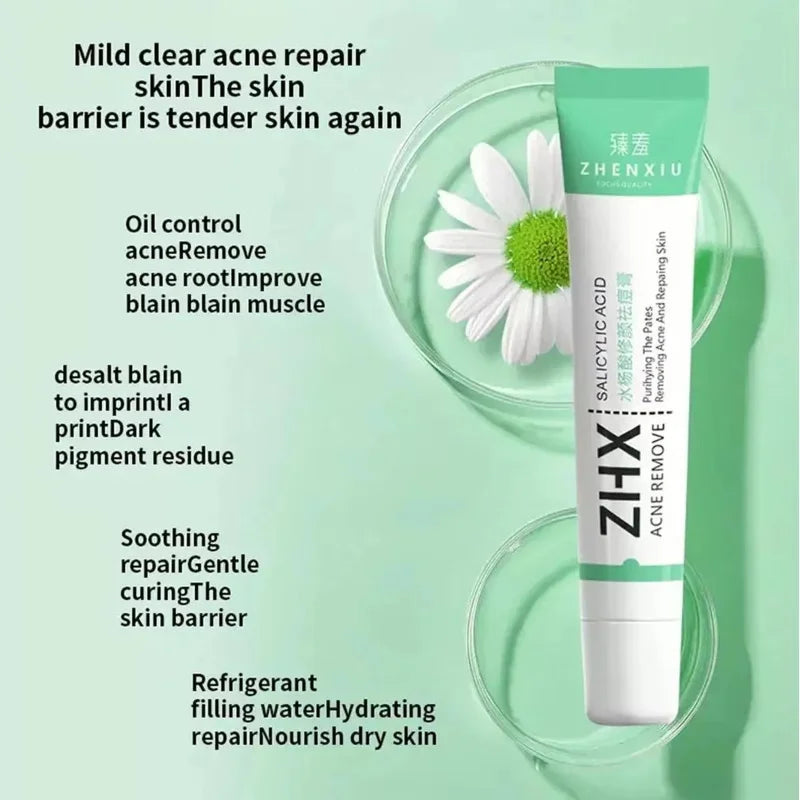 Salicylic Acid Shrink Pore Cream Elimination Large Pores Remove Blackehead Oil Control Face Smooth Repairing Skin Care Products Qme