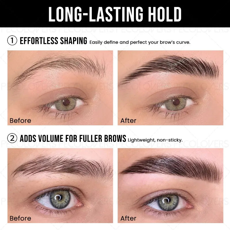 Transparent Eyebrow Gel Black Cap Shaping Waterproof Suitable Qme