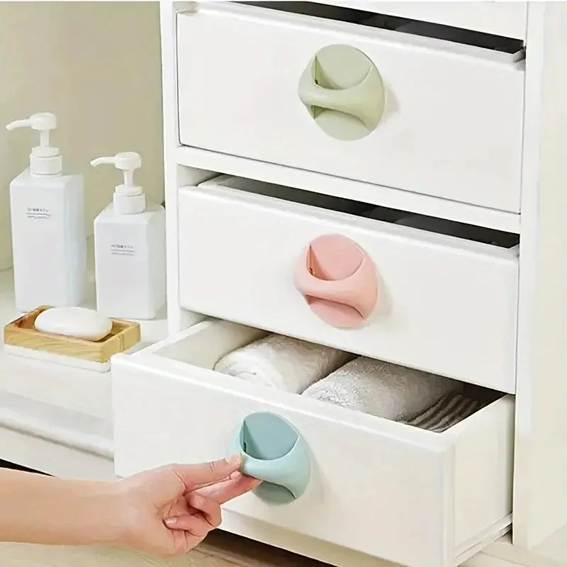 Self-Stick Drawer Handle Multipurpose Cabinet Knobs Helper Auxiliary Cabinet Sliding Door Window Handle Suction Cup Handles Qme