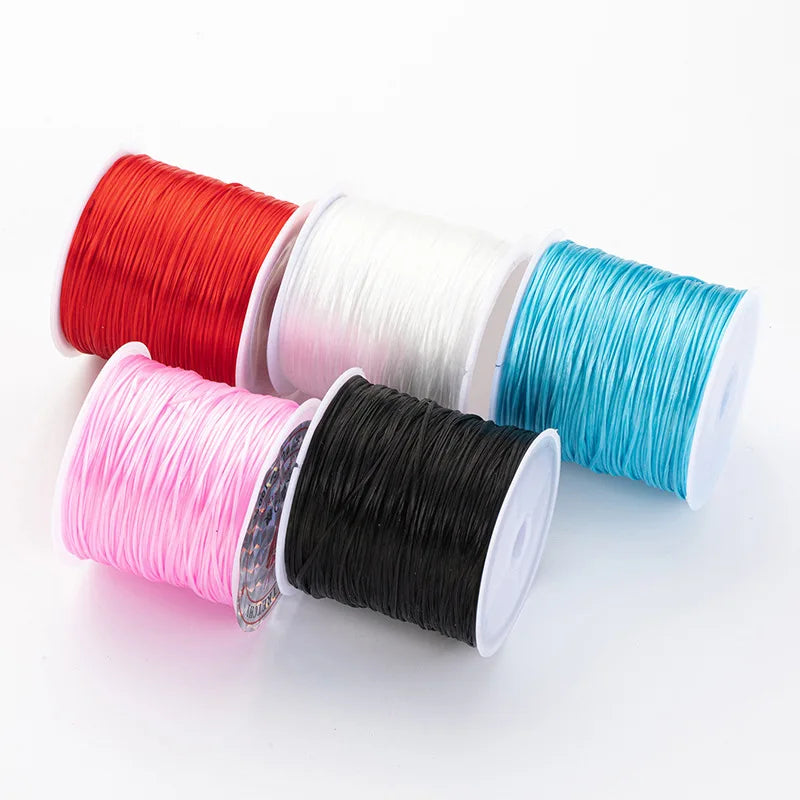 Stretchy Bracelet String 0.7mm Crystal Clear Elastic String Bead Cord for Bracelets, Necklaces, Crafts, Jewelry Making Supplies Qme