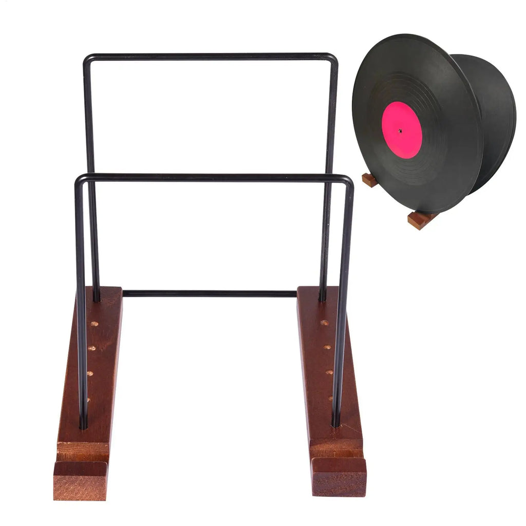 Record Table Stand Tabletop Wooden Space Saving Display Shelf Home Qme Default Title