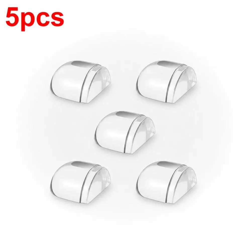 Transparent Silicone Doorstop for Door Self Adhesive Wall Protector Rubber Bumper Pad For Door Handle Cabinet Corner Furniture Qme 5pcs