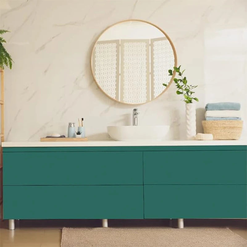 Waterproof Matte Wallpaper Green Vinyl Self-adhesive Stickers Wall Qme