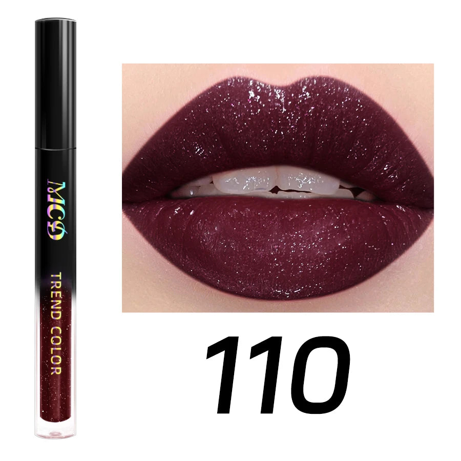 15 Glitter Lip Glaze Long Lasting Waterproof Liquid Lipstick Dewy Qme 110