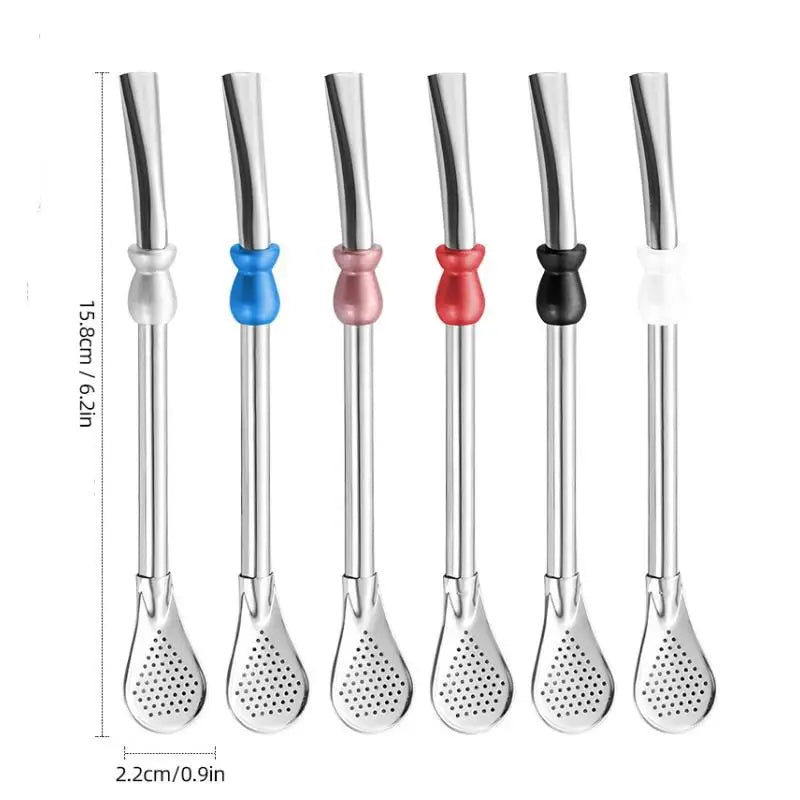 Bombilla Coffee Spoons Milk Drinking Kitchen Tools Reusable Straw Qme