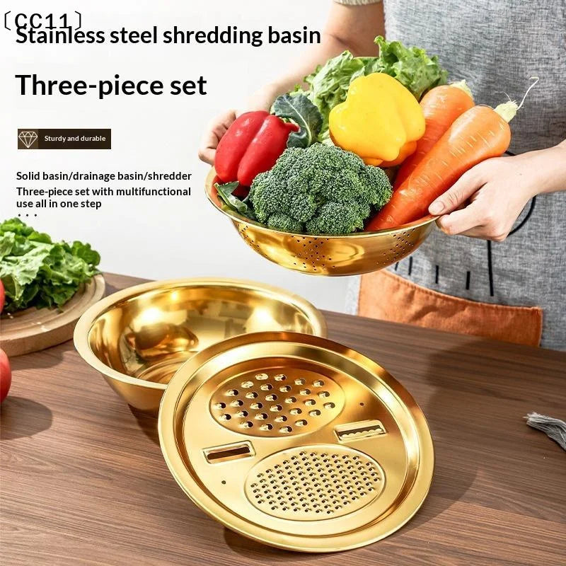 3-In-1 Stainless Steel Kitchen Equipped Built-in Grinding Qme