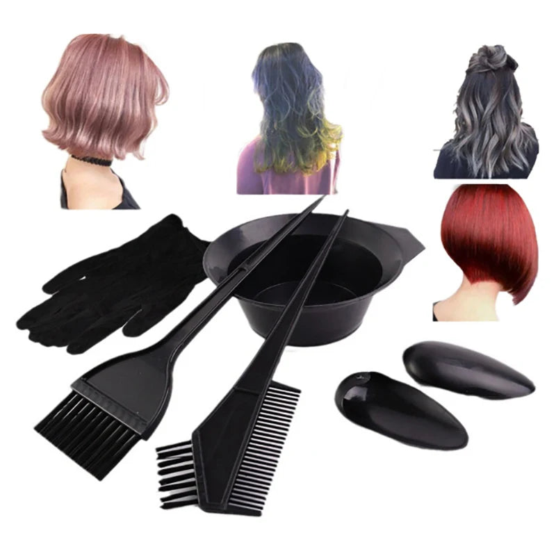 5 7 Hair Coloring Kits Home Salon Dyeing Comb Bowl Brush Cream Earcap Qme