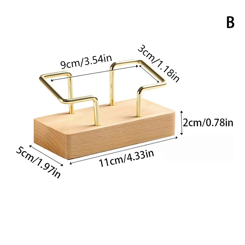 Business Card Holder Organizer Office Desk Display Stand Memo Counter Qme A1 Beech
