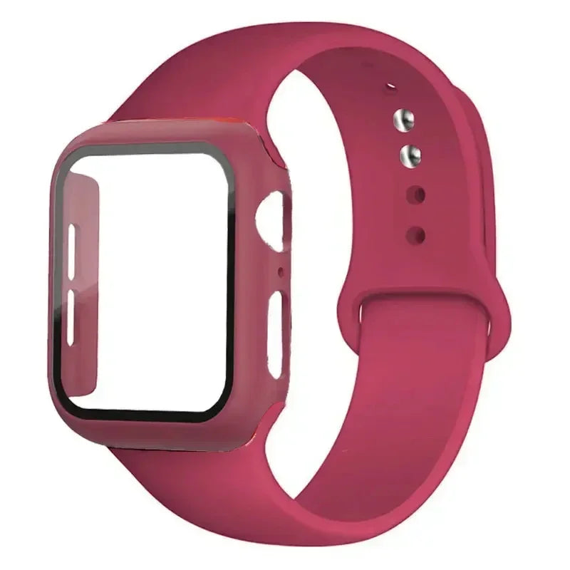 Glass+case+strap Apple Watch Band Screen Protectors IWatch Series 9 8