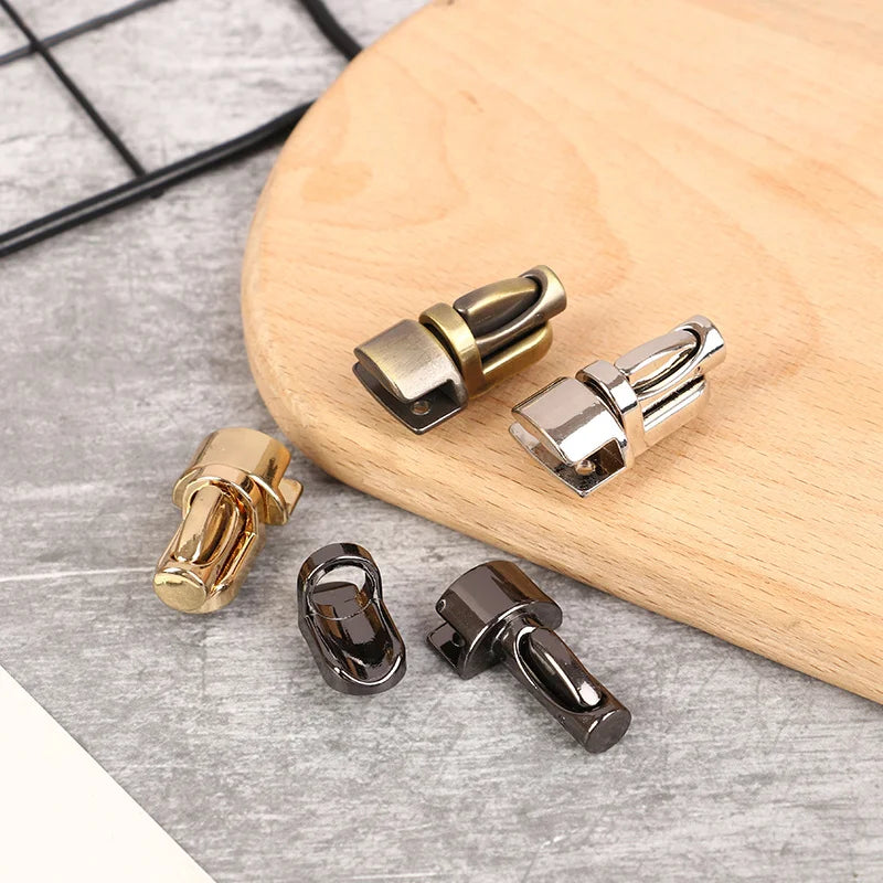 Durable Metal Column Tuck Lock Closure Catch Clasp Buckle Fasteners for Bag Case Handbag Purse Accessories, DIY Wallet Making Qme