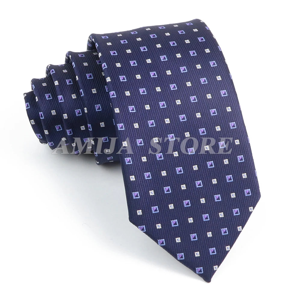 Tie Men Gravatas Wholesale Fashion Woven Luxury Necktie Dark Grey Dot Qme 5 China Mainland