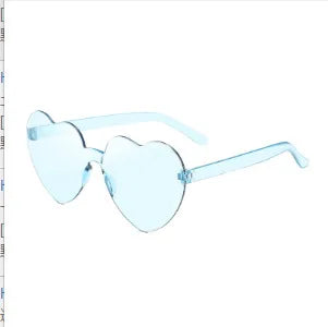 Heart Sunglasses Retail /Wholesale 5-15PCS Wedding Bachelorette Bridesmaid Beach Party Multi-Color Photo Props Gifts Qme SunglassesTLBlue 10PCS