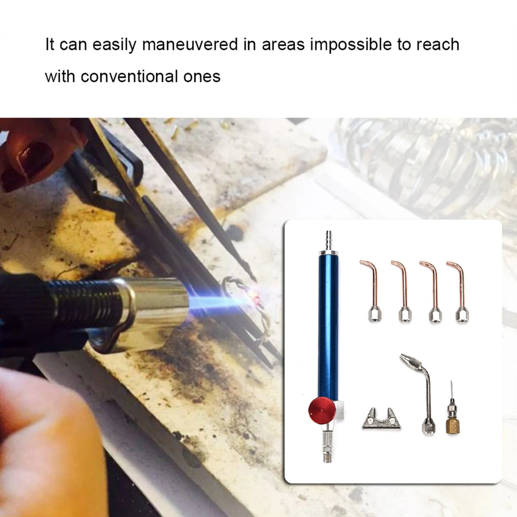 Jewelry Welding Torch Oxygen Torch Jewelry Torch Welding Soldering Gun with 5 Tips for Oxygen Cylinders Qme