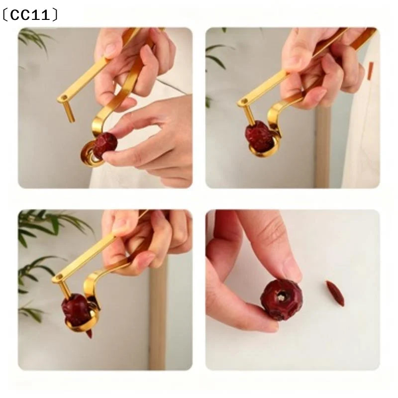 Stainless Steel Jujube Cherry Pitter Easy Core Removal Durable Build Qme