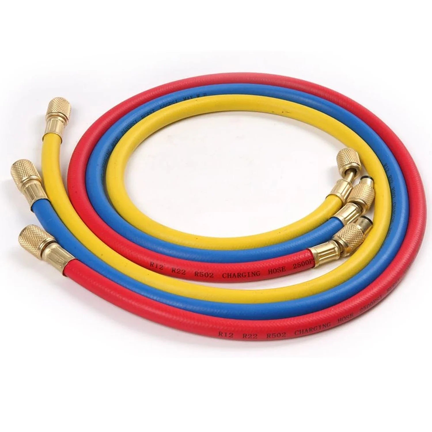 0.9M-1.8M AC Charging Hose Tube Kit Hose Low Loss Fittings for R134A R12 R22 Refrigerant Air Conditioning Manifold Gauge Qme