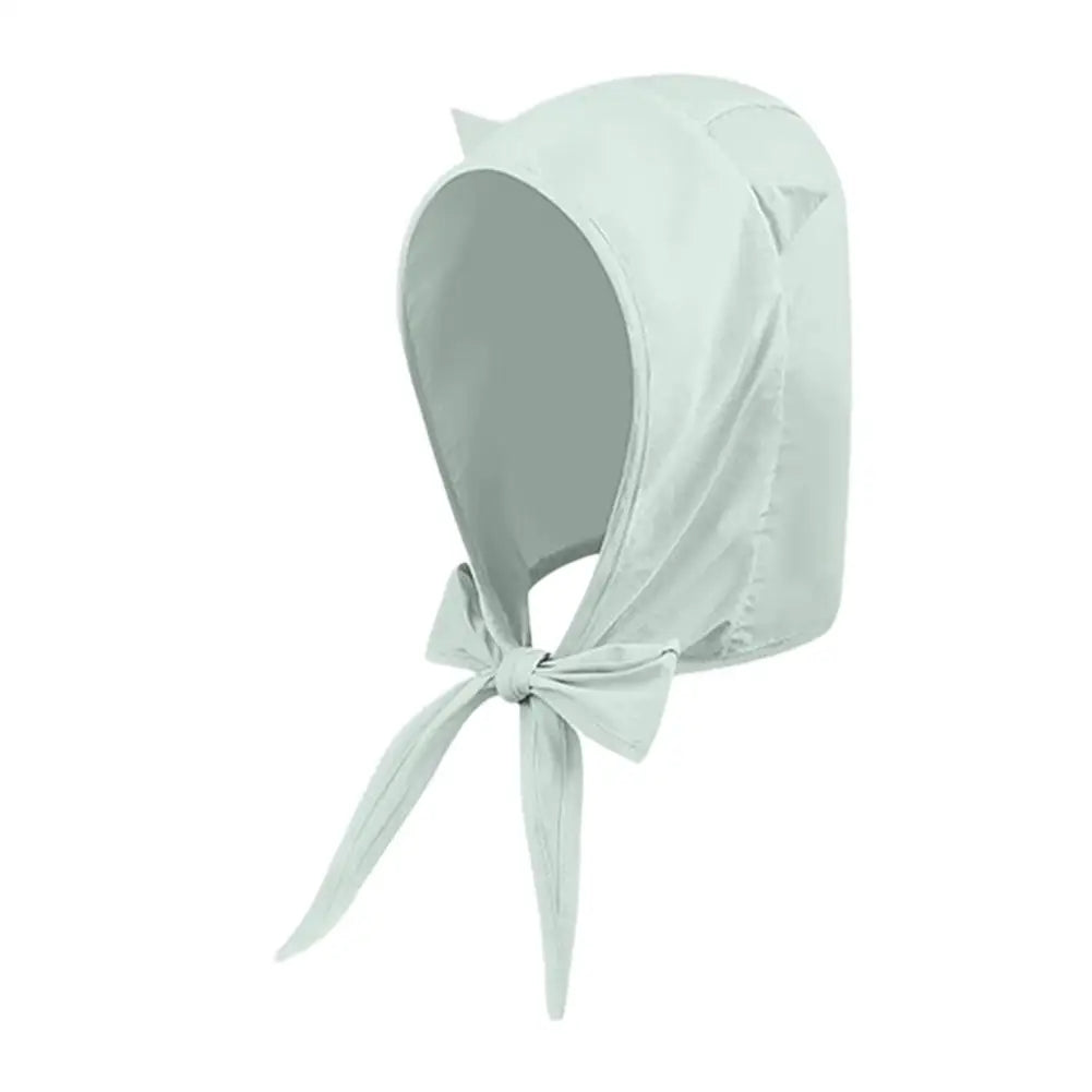 Cute Ear Sunshade Caps Hooded Hat Unisex Summer Fisherman Strap Qme Green One size