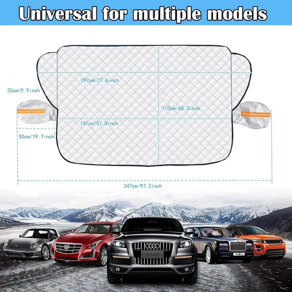 Foldable Car Windshield Sunshade with Storage Pouch,Car Front Window for Top Blocks UV Rays and Sun Heat ,Keeps Vehicle Cooler Qme