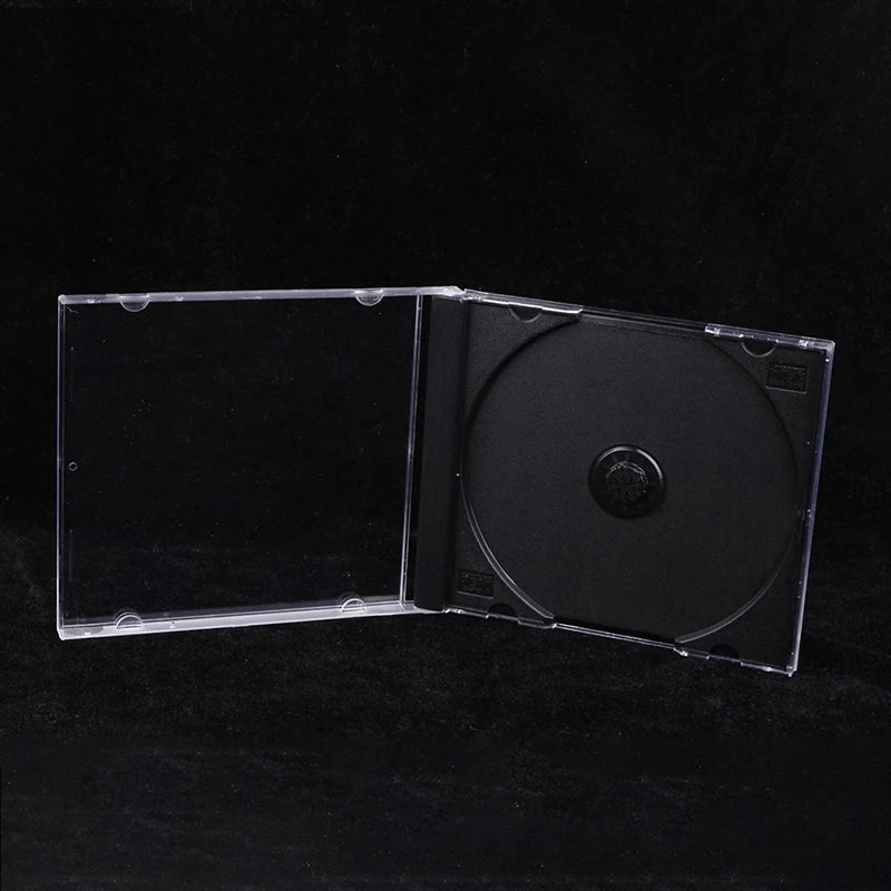 Transparent Bottom CD Box Empty Case PP Plastic Capacity 1-2 Discs Qme A4