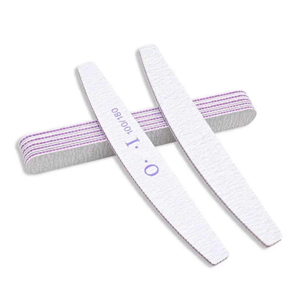 Nail Files 100 180 Professional File Buffers Reusable Double-sided Qme C