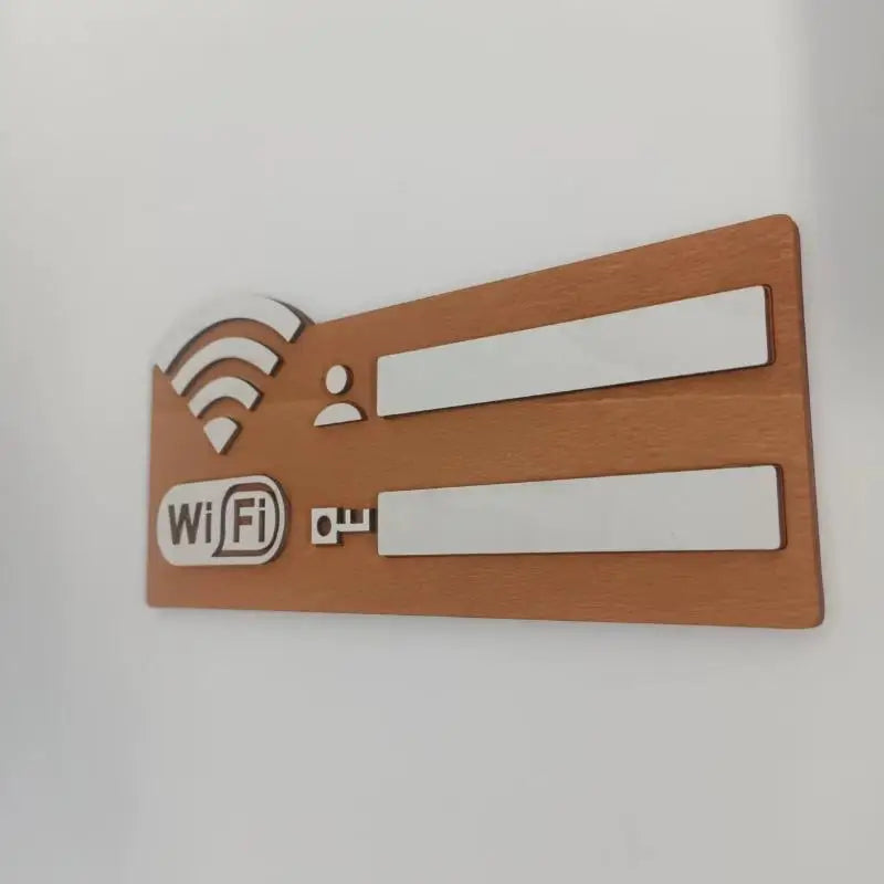 Multi-purpose Home Decor Accessory Rustic Wooden Wifi Password Sign Qme A