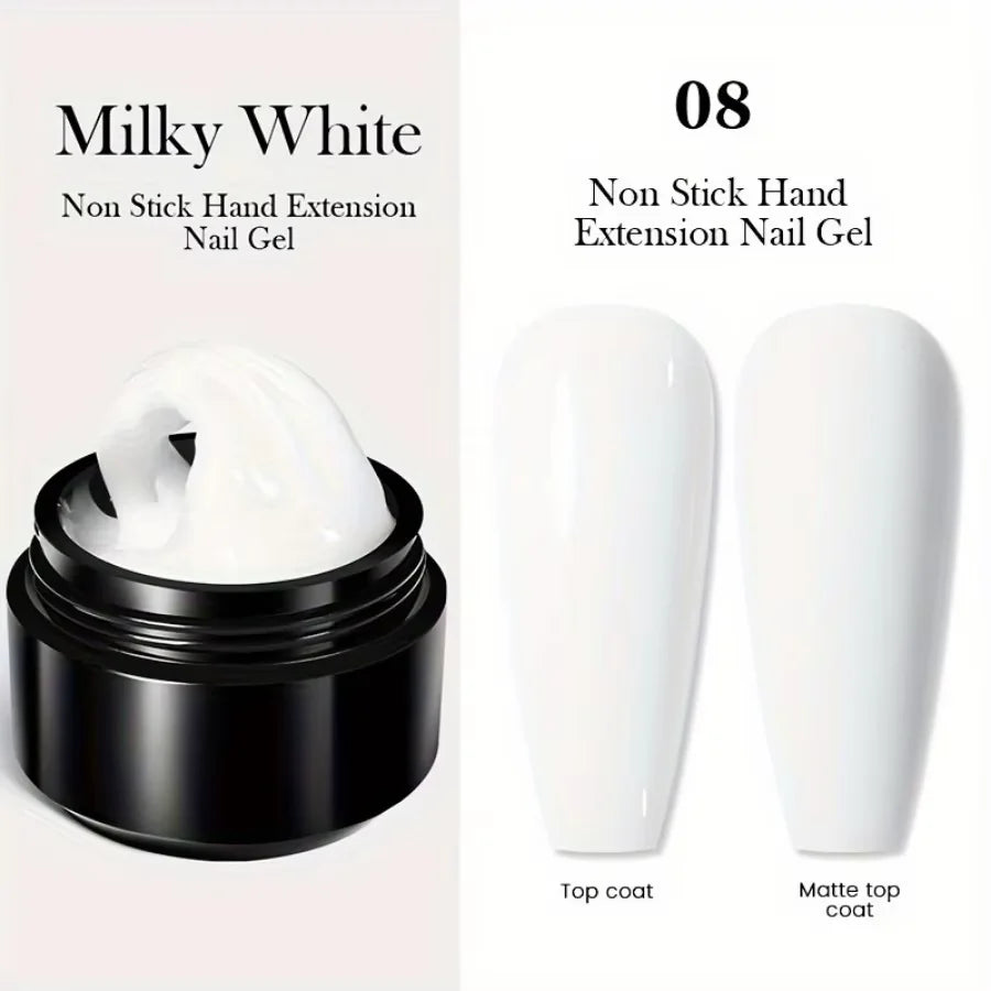 5 3D Clear Nail Gel Art Mirror Powder Create Metallic Qme white solid glue