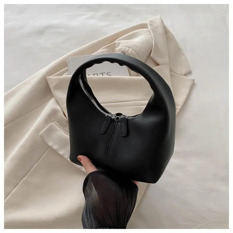 Mini PU Leather Hobo Top Handle Bag With Zipper Closure Multiple Color Choices For Daily Use Shopping Weekend Trips Qme A1
