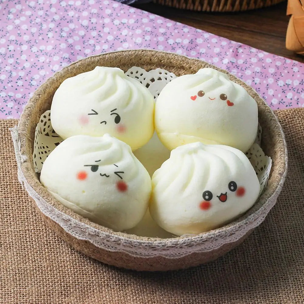 Realistic Food Sensory Toy Relief Steamed Bun Squishy Slow Rebound Qme