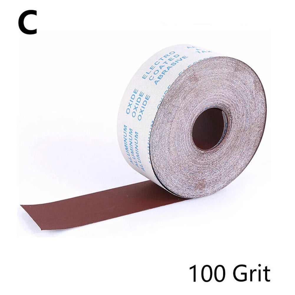 Sandpaper Roll Emery Cloth Sand Paper Sanding Abrasive Sheets 60 80 100 120 150 180 240 320 400 600 800 Grit 1 Meter Length Qme 100 Grit
