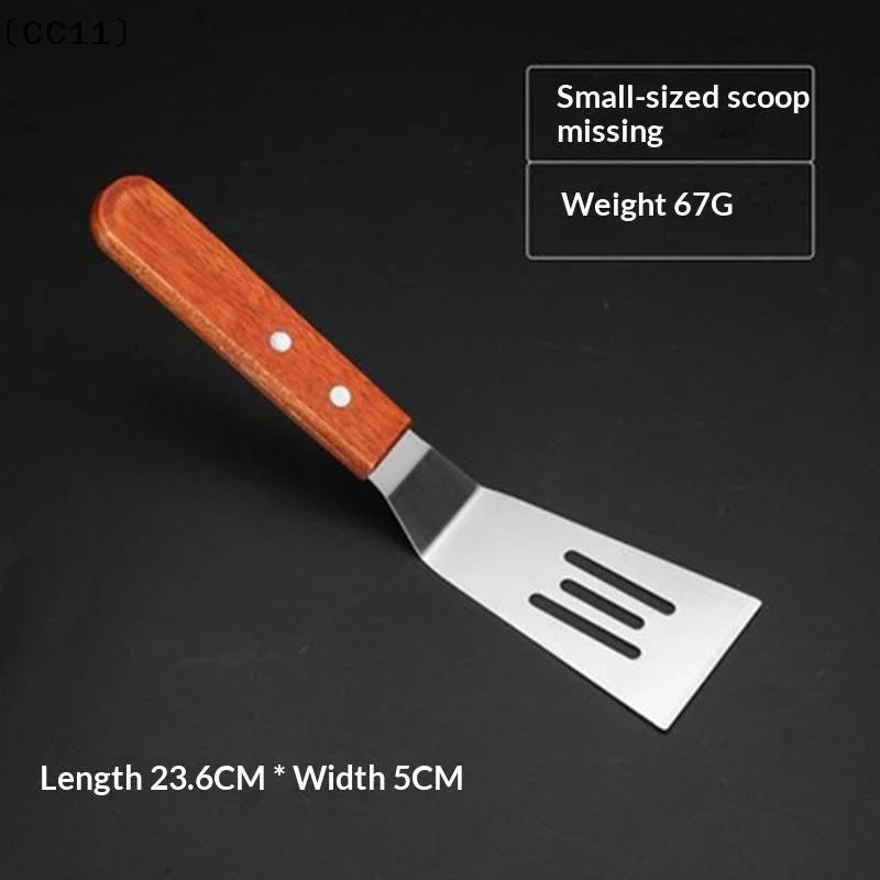 Stainless Steel Spatula Grill Scraper Non Stick Durable Barbecue Qme
