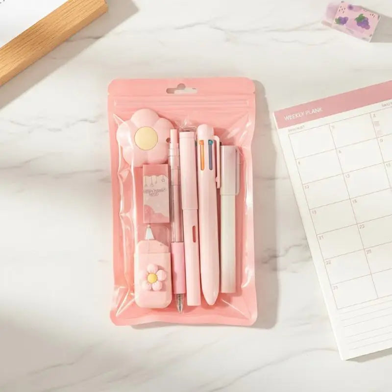 7-Pcs Stationery High-quality Student Graduation Neutral Pen Learning Qme