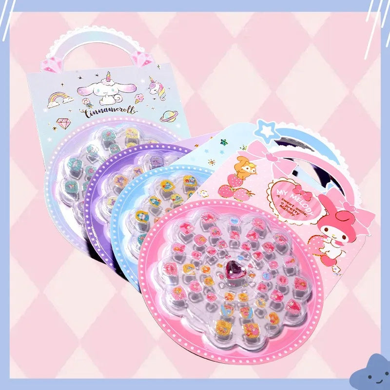 Hello Kitty Kuromi Cartoon Nail Stickers Student-style Cute Decals Qme
