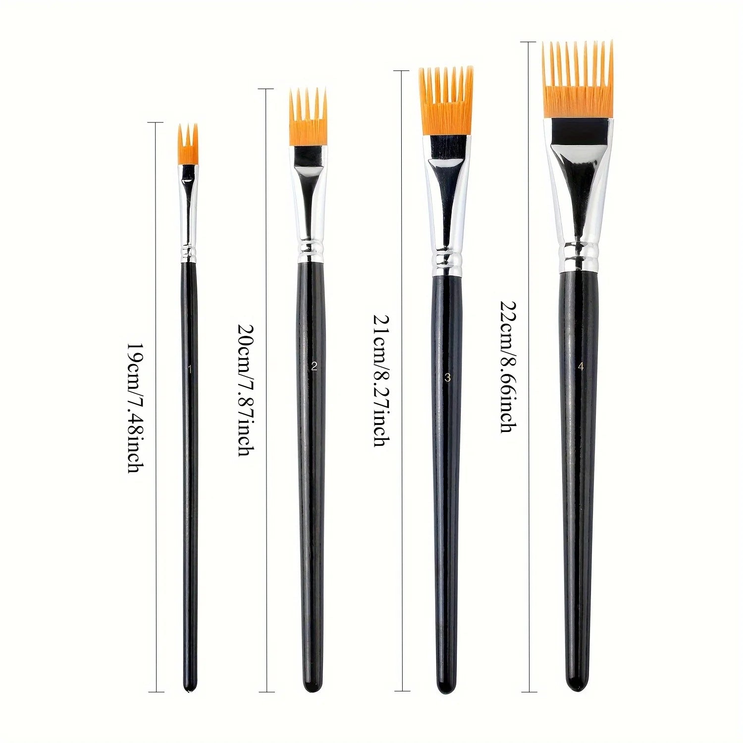 Nylon Bristle Watercolor Brushes - Available in Multiple Sizes for Artists' Variety of Painting Techniques, Painting Accessories Qme 4PCS Mixed