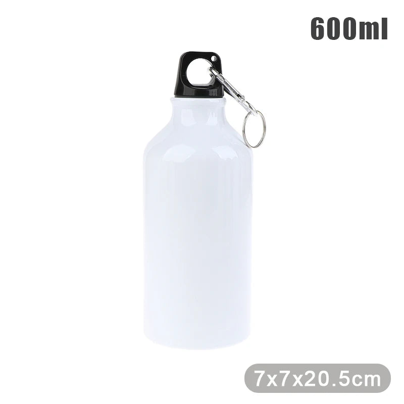 1Pc Aluminum Outdoor Bike Sports Water Bottle Drinking Kettle Drinking Cup Leakproof Water Jug For Travel Running Camping Qme 600ml White