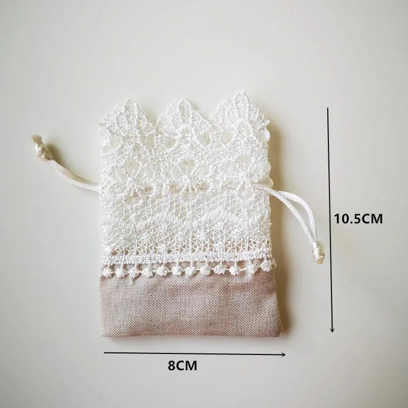 Lace Wedding Candy Bag European Brocade Drawstring Embroidery Qme