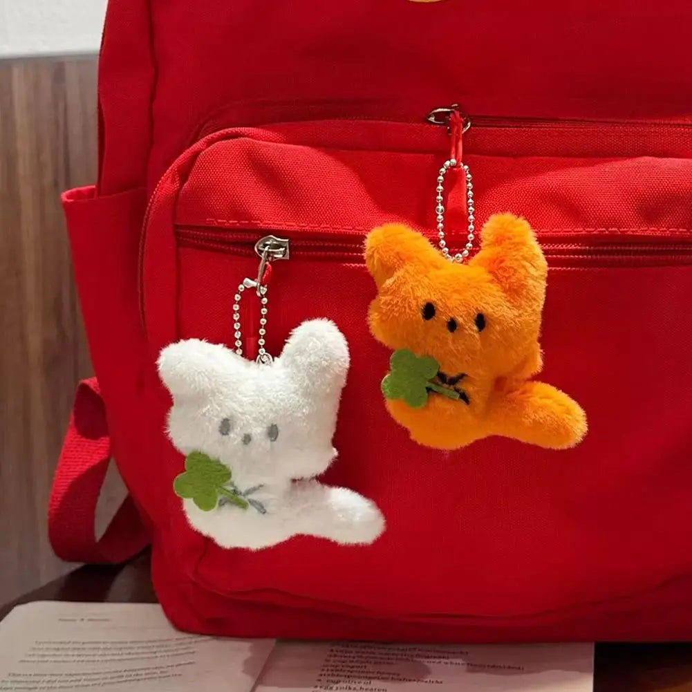 Fox Plush Doll Keychain Cute Animal Pendant Nose Bag Hanger Couple Qme